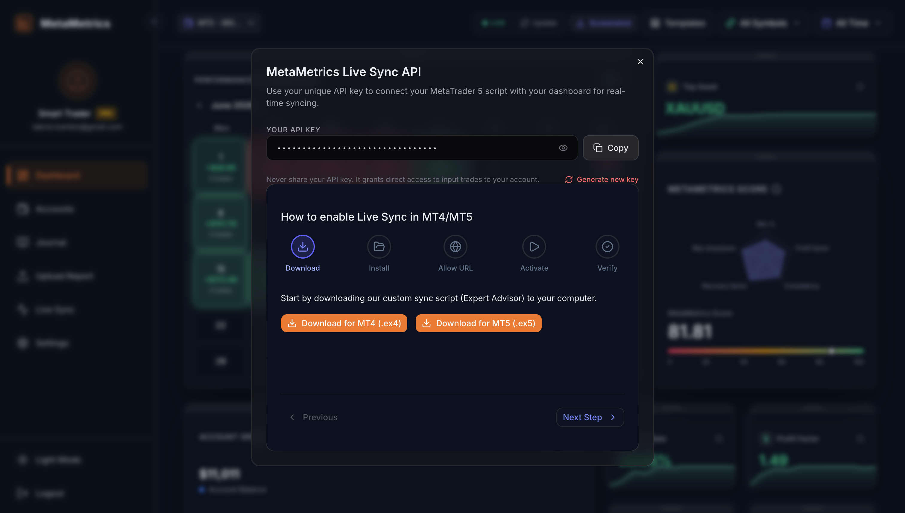 MetaMetrics Live Sync API